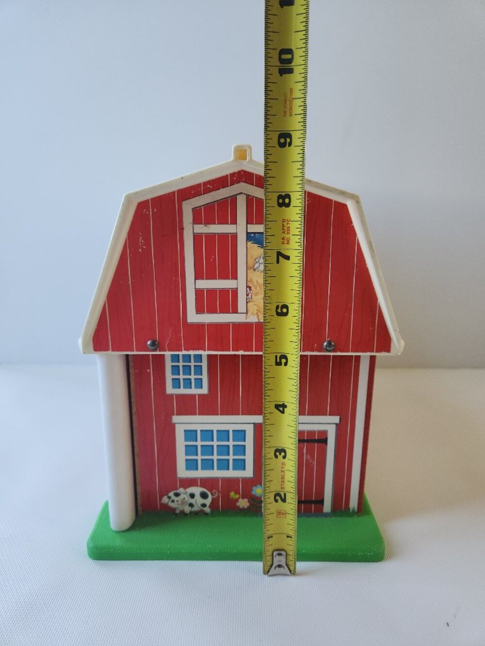 Fisher Price Vintage Farm Barn Playset Red White Folding Toy Barn Pretend Play - Picture 9 of 9